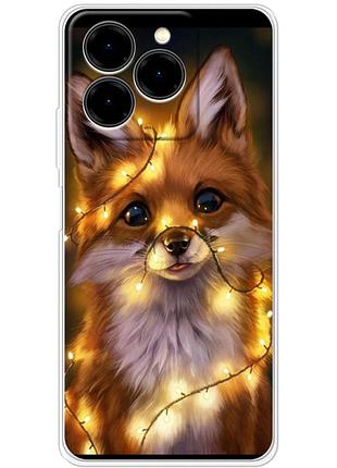 Чохол силіконовий з картинкою на ulefone note 20 pro (новорічний, лисичка)