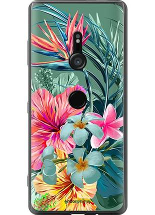 Чохол на sony xperia xz3 h9436 тропічні квіти v1 "4667u-1540-10746"