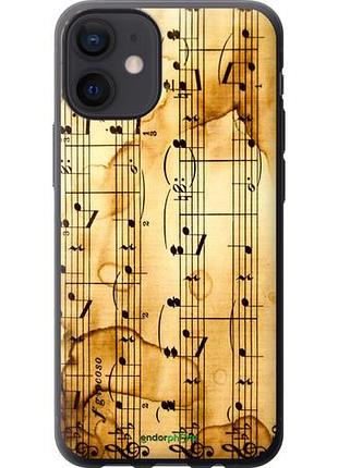 Чехол на iphone 12 mini ноты "905u-2071-10746"
