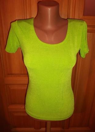 Салатна футболка блуза распродажа р.s - m - david fashion