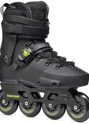 Роликовые коньки для активного катания rollerblade twister xt black-lime на ногу 31 см