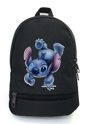 Рюкзак школьный лило и стич school bag big (lilo & stitch - 03) черный (43 х 30 х 17 см)