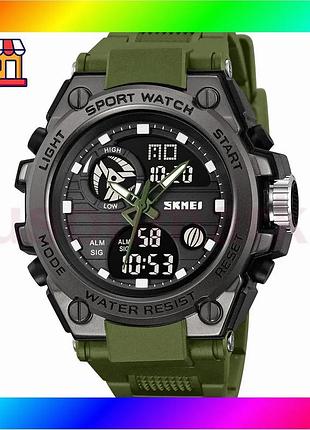 Bs часы skmei 2360ag best mix army green спортивные мужские водонепроницаемые с будильником и календар bas77/n