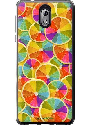 Чохол на nokia 3.1 різнобарвні часточки лимона "861u-1530-10746"