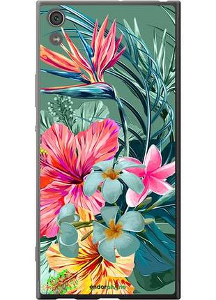 Чехол на sony xperia xa1 ultra g3212 тропические цветы v1 "4667u-1237-10746"