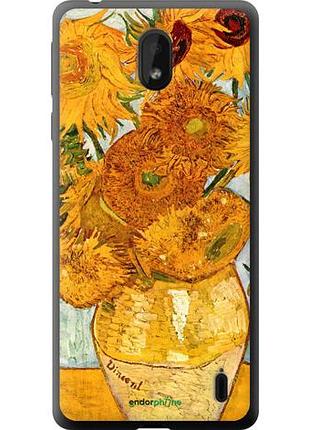 Чехол на nokia 1 plus винсент ван гог. подсолнухи "162u-1677-10746"