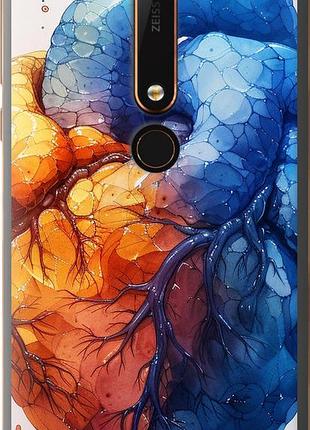 Чехол на nokia 6 2018 арт-сердце "6034u-1386-10746"