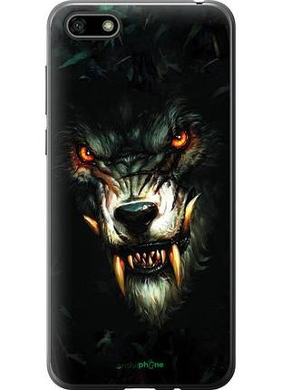 Чехол на huawei y5 2018 дьявольский волк "833u-1500-10746"
