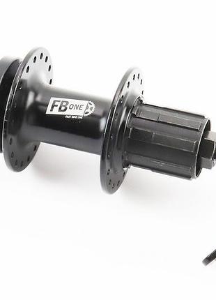 Втулка задняя mtb алюминиевая 14gx36h под кассету 8-11зв, disk-brake, 2 пром-подшипники 6200 2rs, крепл. эксцентрик, чёрная