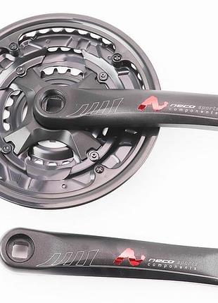 Шатуны "квадрат" 170мм, 42.34.24t mtb, алюминиевые, чёрные ma16-311ap
