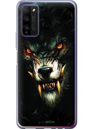 Чехол на huawei honor 30 lite дьявольский волк "833u-2074-10746"