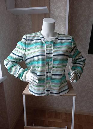 Жаккардовый жакет в полоску, xl (укр.50)