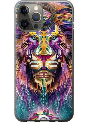 Чехол на iphone 12 pro max люминесцентный лев "4037u-2054-10746"