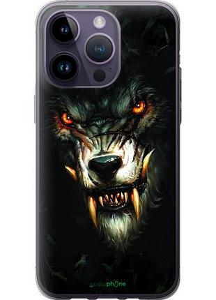 Чехол на iphone 14 pro max дьявольский волк "833u-2667-10746"