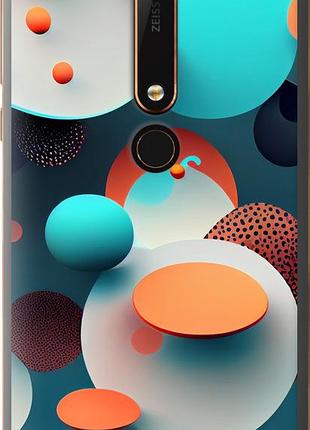 Чехол на nokia 6 2018 горошек абстракция "5608u-1386-10746"