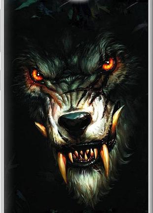 Чехол на huawei honor 3c дьявольский волк "833u-307-10746"
