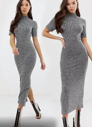 Распродажа платье asos миди трикотажная вязаная с высоким воротником 8