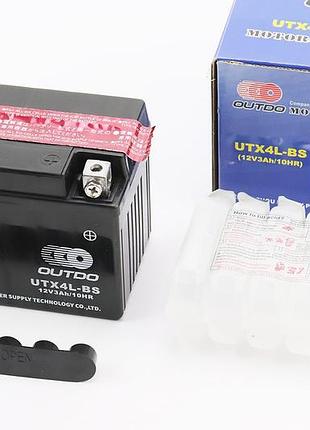 Аккумулятор 12v3ah utx4l-bs кислотный (l113*w70*h85mm)