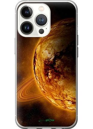 Чехол на iphone 13 pro жёлтый сатурн "170u-2372-10746"