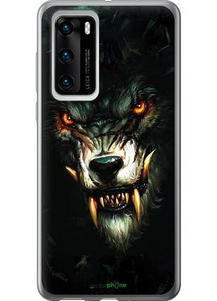 Чехол на huawei p40 дьявольский волк "833u-1840-10746"