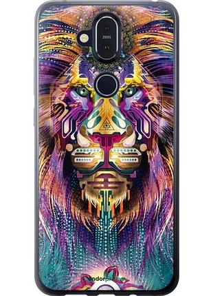 Чехол на nokia 8.1 люминесцентный лев "4037u-1620-10746"