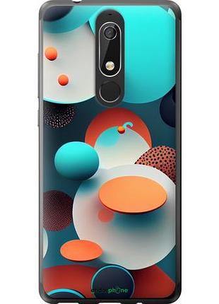 Чехол на nokia 5.1 горошек абстракция "5608u-1529-10746"