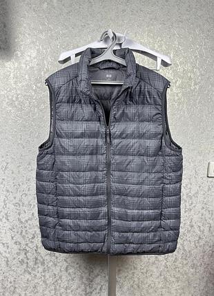 Мужская легкая микро пуховая жилетка uniqlo xl