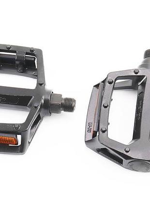 Педали bmx 9/16" (107x105x28mm) алюминиевые, чёрные lu-313