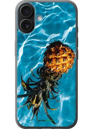 Чехол на iphone 16 plus ананас на воде "4384u-3714-10746"