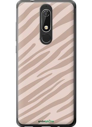 Чехол на nokia 5.1 зебра беж "4875u-1529-10746"