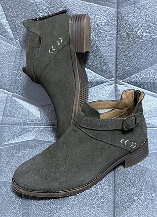 Женские туфли ботильоны в стиле вестерн 36 размер (23,5 см стелька) skechers sepia хаки оливковый зеленый замшевые десерты