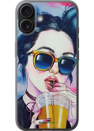 Чохол на iphone 16 plus арт-дівчина в окулярах "3994u-3714-10746"