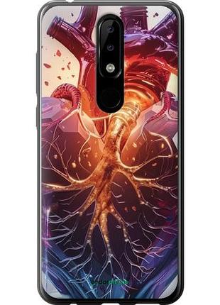 Чехол на nokia 5.1 plus crystal heart "6070u-1543-10746"