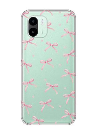 Прозорий чохол на xiaomi redmi a1 бантики (принт 404)