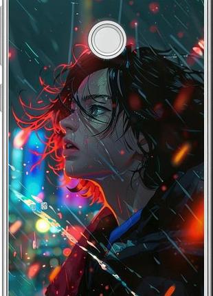 Чехол на huawei p8 lite (2017) ночные огни "6096u-777-10746"