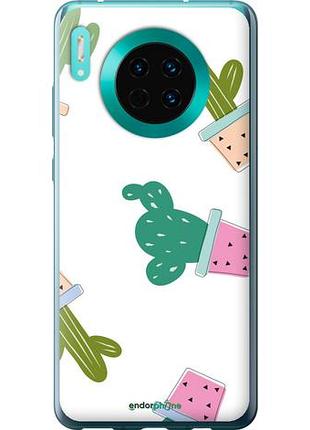 Чехол на huawei mate 30 кактусы в горшочках "3968u-1773-10746"