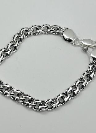 Браслет серебряный "бисмарк" 20 см 14,5 г