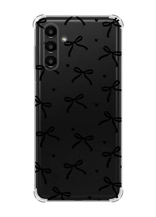 Чехол с утолщёнными углами на samsung galaxy a04s/a13 5g бантики (принт 405)