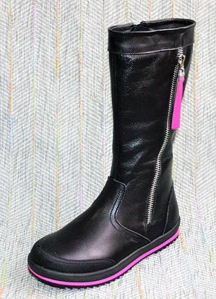 Детские сапоги для девочек, 11shoes (код 0394) размеры: 31-32