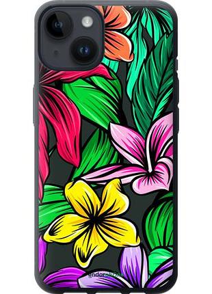 Чехол на iphone 14 тропические цветы 1 "4753u-2648-10746"