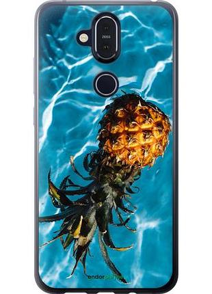Чехол на nokia 8.1 ананас на воде "4384u-1620-10746"