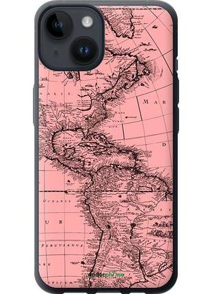 Чехол на iphone 14 карта "4794u-2648-10746"