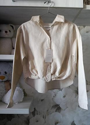 Сорочка блузка рубашка льон 158 164 см zara