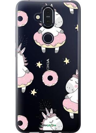 Чехол на nokia 8.1 единорожки "4659u-1620-10746"