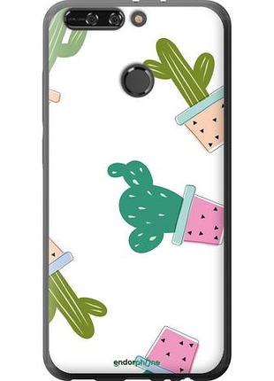 Чехол на huawei honor v9 / honor 8 pro кактусы в горшочках "3968u-1246-10746"