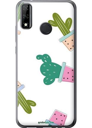 Чехол на huawei p smart 2020 кактусы в горшочках "3968u-2060-10746"