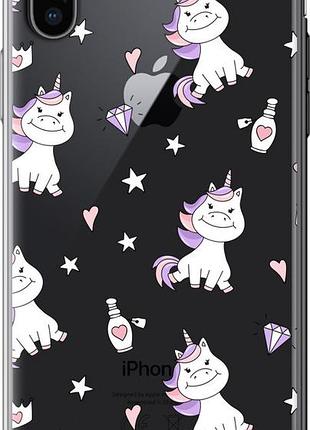 Чехол на iphone x единорожка v2 "4703u-1050-10746"