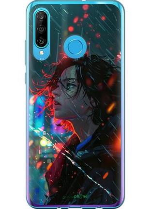 Чехол на huawei p30 lite ночные огни "6096u-1651-10746"