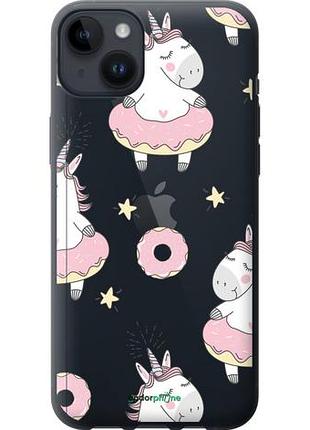 Чехол на iphone 14 plus единорожки "4659u-2645-10746"