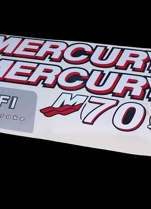 Наклейки на човновий мотор ковпак двигун меркури mercury 70 нового зразка efi набор